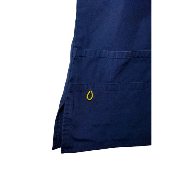 Wonder Wink Origins Brown V-Neck Scrub Top Navy Blue Size Large - Image 4
