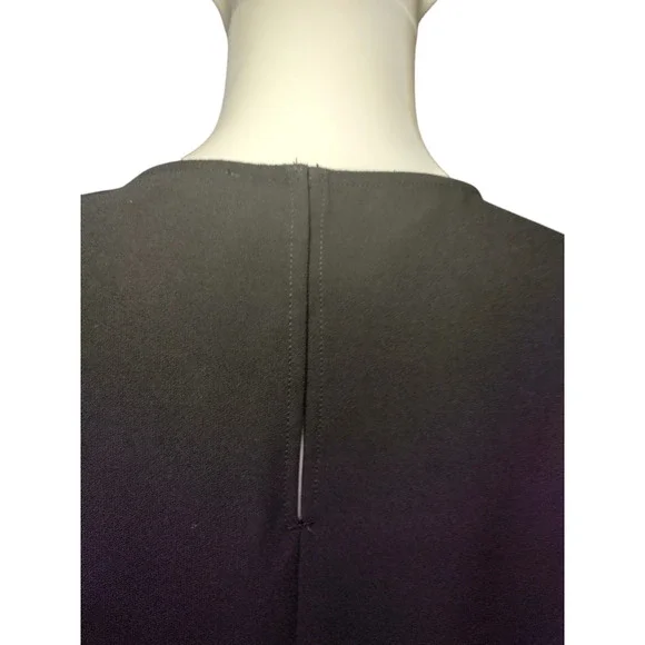 Ann Taylor Women Cascading Ruffle Short sleeve Blouse Black Size Small - Image 2