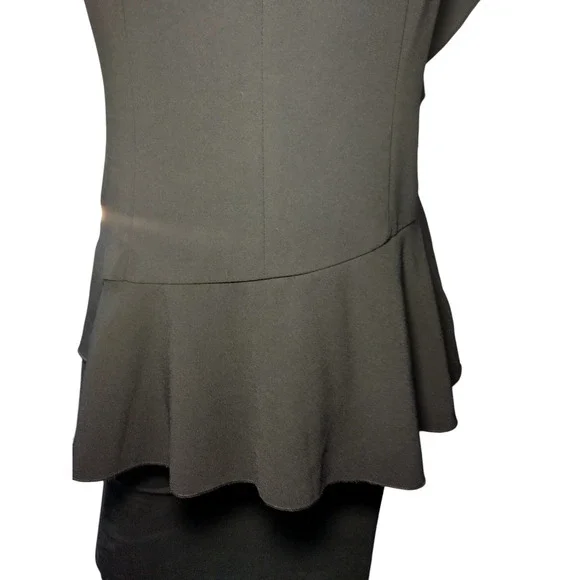 Ann Taylor Women Cascading Ruffle Short sleeve Blouse Black Size Small - Image 6