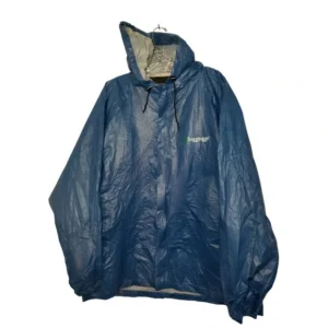 Frogg Toggs Mens Blue Pro Action Waterproof Rain Hooded Zip Jacket Size Medium
