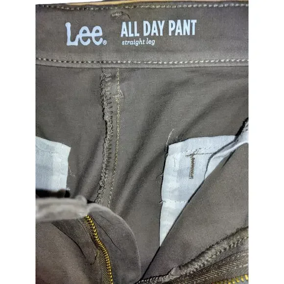 Lee Mens All Day Pant Straight Leg Relaxed Fit Pants Tan Size 14 - Image 5