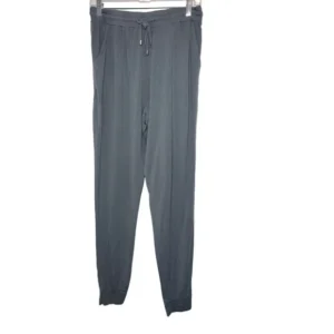 The Company Store Women Jogger Sweatpants Drawstring Pockets Lounge Blue Medium