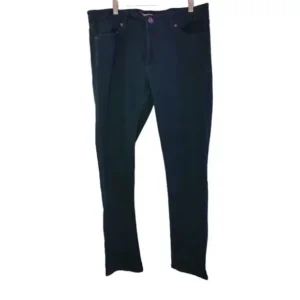 Jordache Womens Skinny Leg Pants Flat Front Zip Closure 5 Pockets Blue Size 14