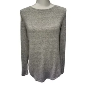 Banana Republic Women Crisscross Tie Back Long Sleeve Knit Gray Sweater Size-Small