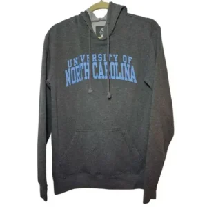 Knights Apparel Men UNC Fleece Hoodie Pocket Front Pullover Gray Sweatshirt Size Small