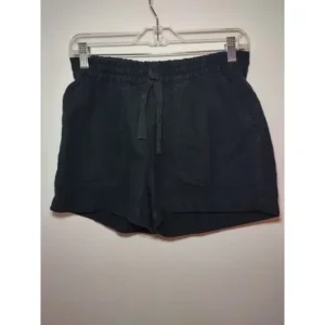 J.Crew Womens Shorts High Rise Drawstring Elastic Waist Pockets Pull-On Black XS