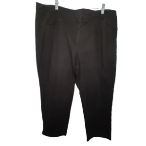 Chico's So Slimming Womens Cropped Pants Straight Leg Pockets Black Size 3 U XL