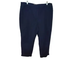Chico's So Slimming Womens Cropped Pant Straight Leg High Rise Blue Size 3 US XL