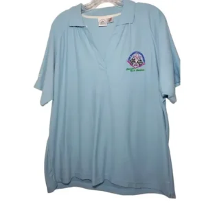 USBC Championships Unisex Polo Shirt Short Sleeves Collared Embroidered Blue Size X-Large