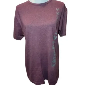 One-lite Fitness Women Short Sleeves Crew-Neck Graphic Print Purple T-Shirt Size Large