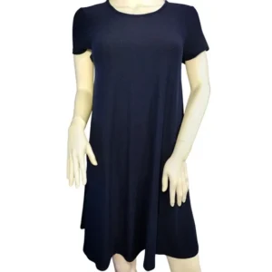Planet Gold Women Casual T Shirt Dress Swing Flowy Beach Navy Blue Sundress Size Medium