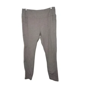 Kyodan Womens Pull on Wide Waistband High rise Activewear Jeggings Gray Large