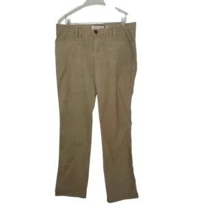 Old Navy Womens Lowest Rise Stretch Corduroy Straight Leg Pants Tan Size 8