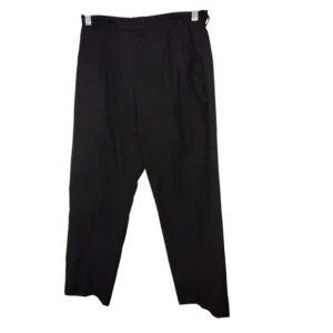 Mens Flat Front Workwear Straight Leg Trouser Pants Black Size XS