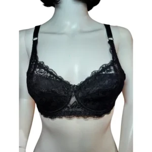 Womens Sexy Lace Adjustable Deep V Push Up Bra Underwire Black Size XS