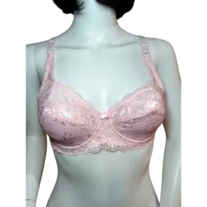 Womens Full Lace Push Up Bra Lift Support Underwear Brassiere Pink Size XS