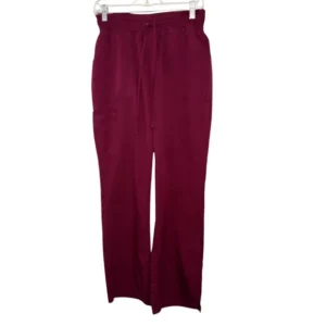Scrubstar Womens High rise/waist Drawstring Sweatpants Burgundy Size Medium