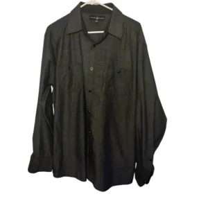 Beverly Hills Polo Club Men Black Casual Button Down Shirt Size X-Large