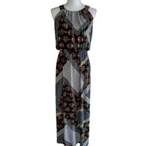 Enfocus Studio Women Halter neck Muti-Colored Maxi Dress Size 6