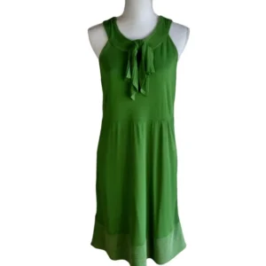 Tibi Women Halter Neck A-line Mini Casual Dress Green Size 2