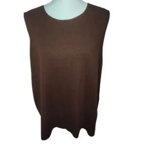 Eileen Fisher Women Sleeveless Super Fine Merino Wool Sweater Red Size-X-Large