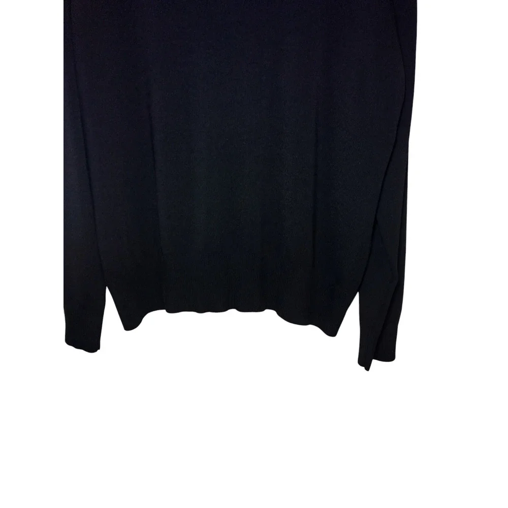 Mc Cann Cardigan Sweater Long Sleeves Button Front Knit Black Womens Size XL - Image 6