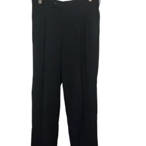 JF J ferrar Womens Modern Fit Formal Pleated Straight Leg Slacks Pants Black