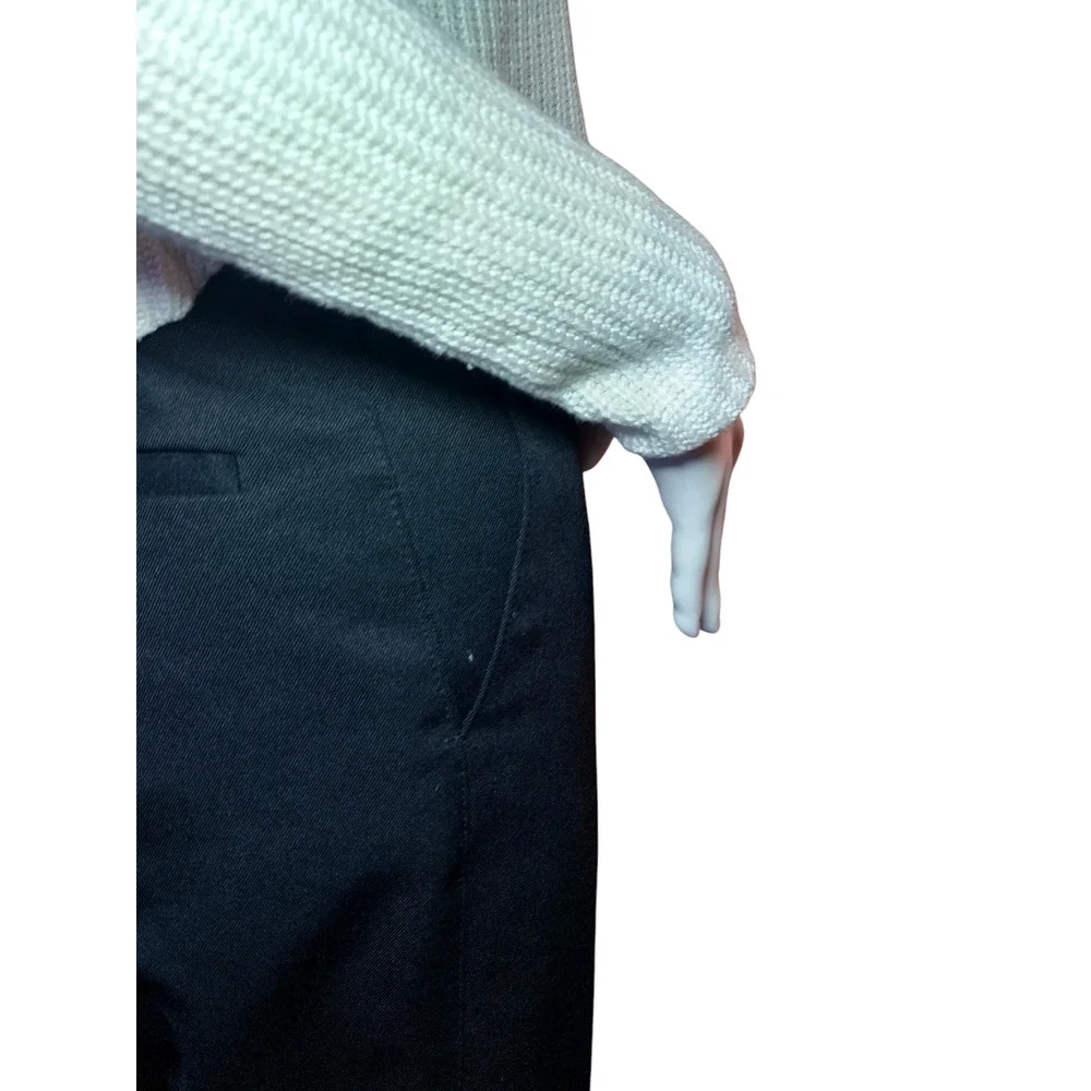 St. Michael From Marks & Spencer Dress Pants Flat Front Black Mens Size 32X33 - Image 6