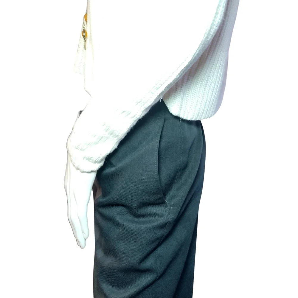 St. Michael From Marks & Spencer Dress Pants Flat Front Black Mens Size 32X33 - Image 11