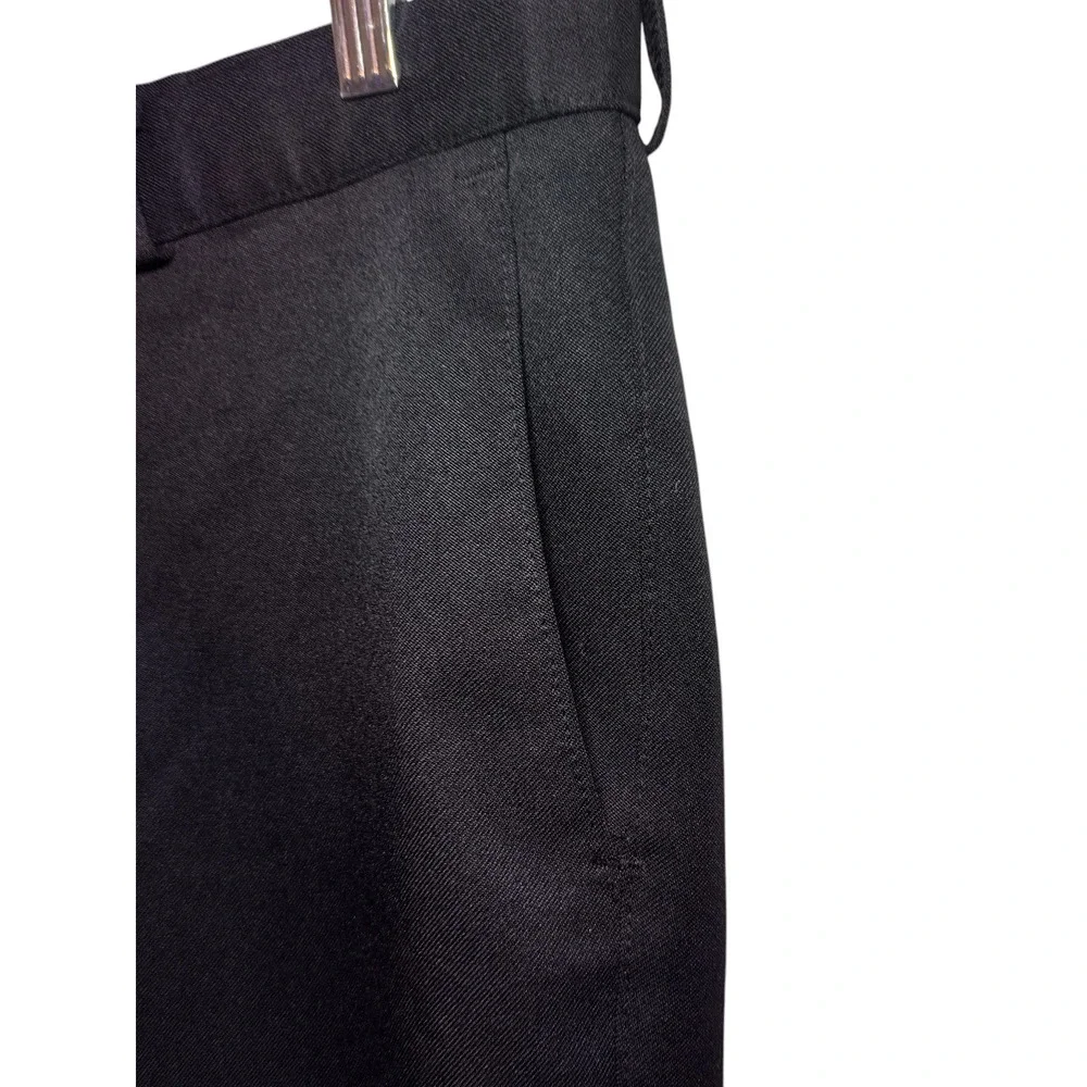 St. Michael From Marks & Spencer Dress Pants Flat Front Black Mens Size 32X33 - Image 5