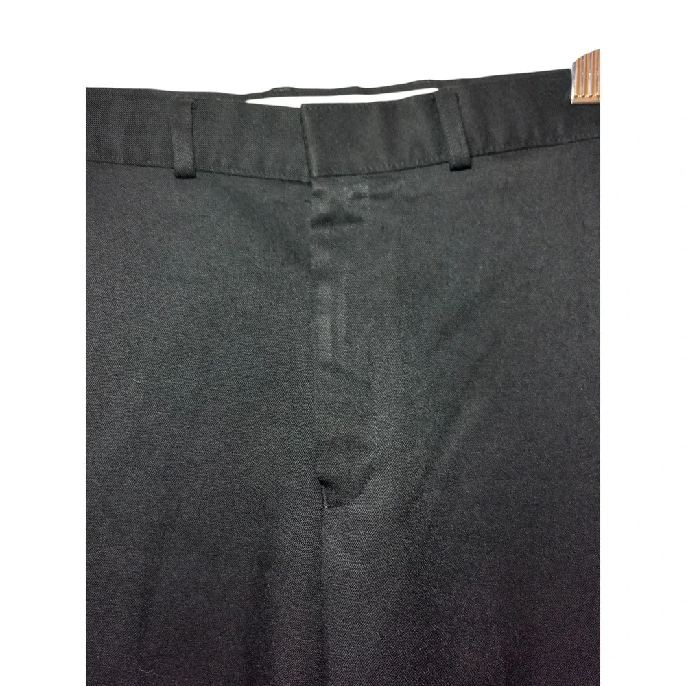 St. Michael From Marks & Spencer Dress Pants Flat Front Black Mens Size 32X33 - Image 7