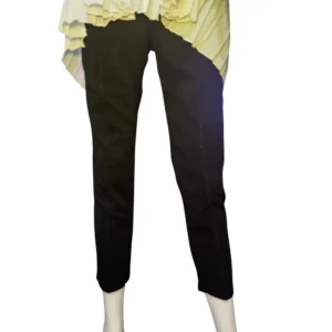 Simply Vera Vera Wang Cropped Pants Pull On Stretch Casual Black Womens Large