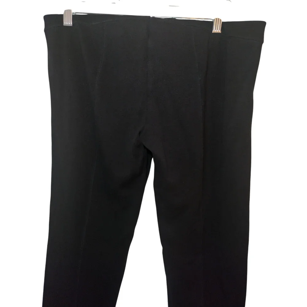 Simply Vera Vera Wang Cropped Pants Pull On Stretch Casual Black Womens Large - Image 2