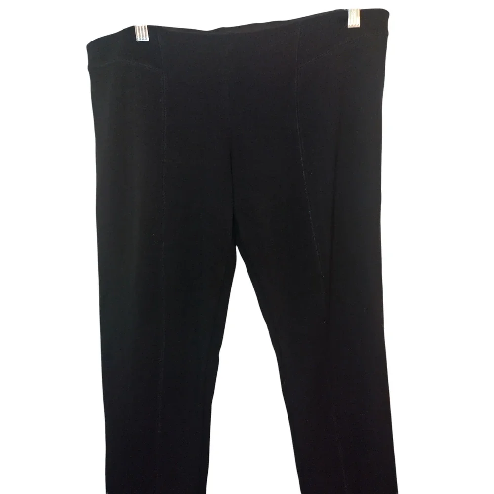 Simply Vera Vera Wang Cropped Pants Pull On Stretch Casual Black Womens Large - Image 6