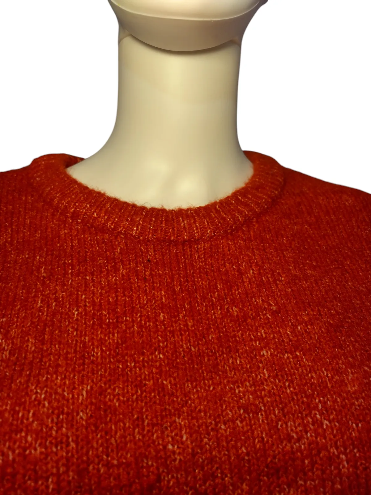 Old Navy Sweater Long Sleeves Pullover Crew Neck Knit Orange Womens Size MP - Image 2