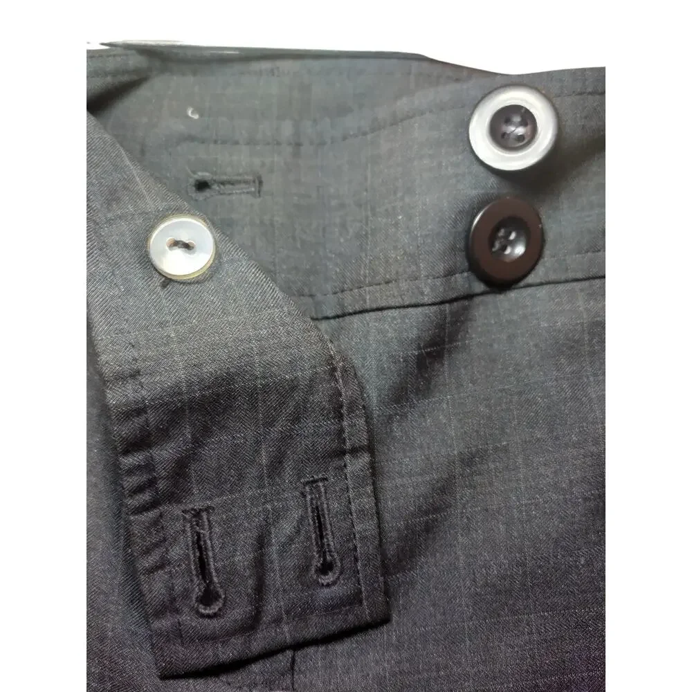 Ann Taylor Dress Pants Traditional Fit Bootcut Pinstriped Smoke Gray Womens 10P - Image 9