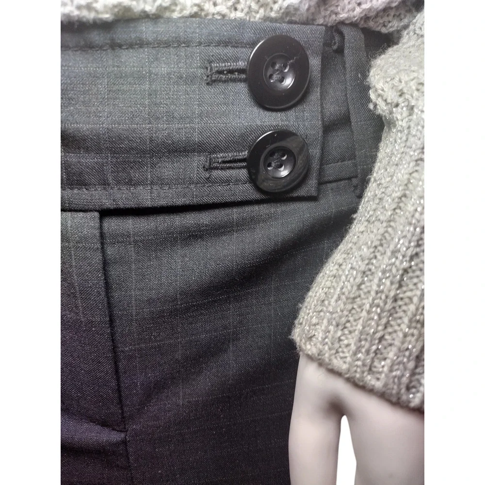 Ann Taylor Dress Pants Traditional Fit Bootcut Pinstriped Smoke Gray Womens 10P - Image 10