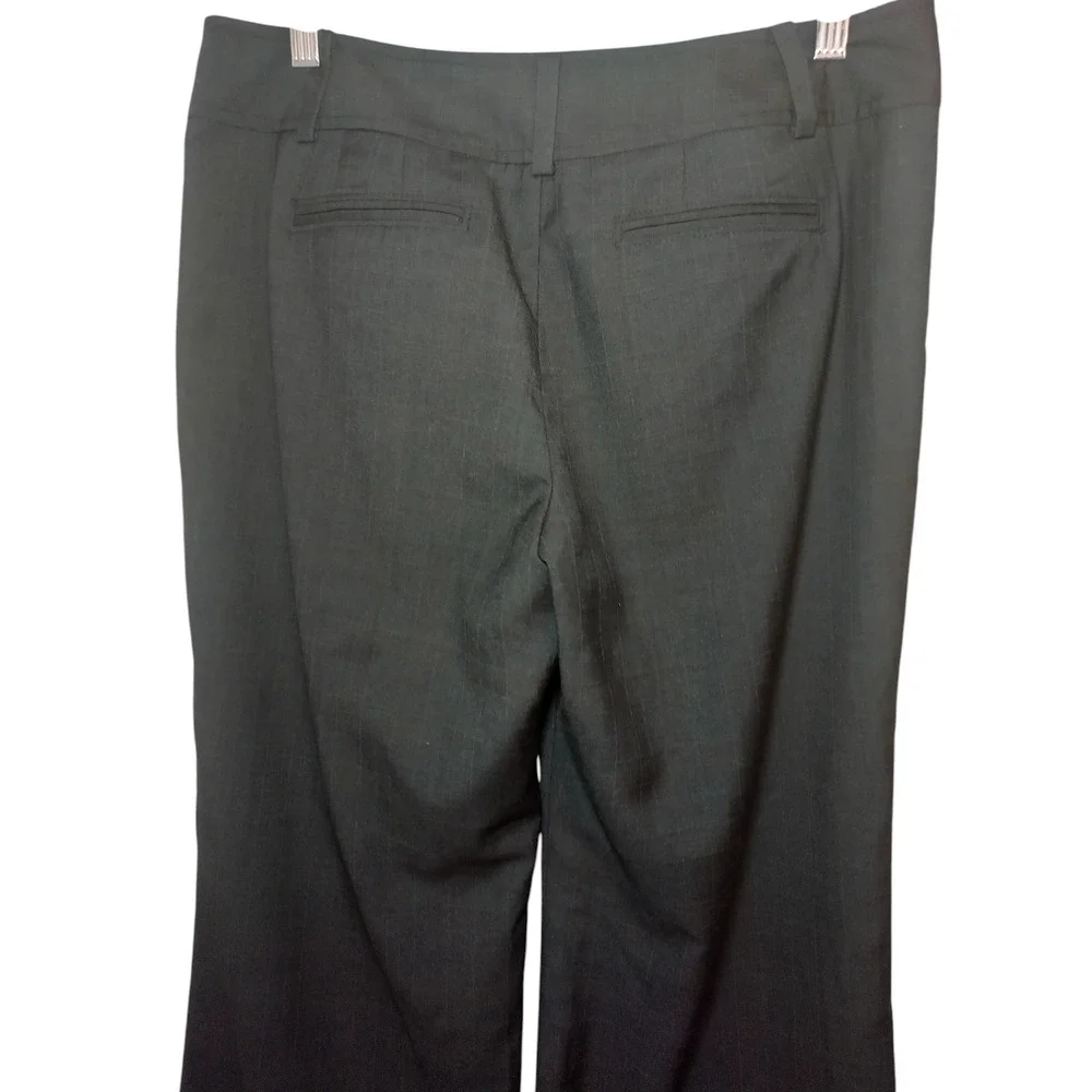 Ann Taylor Dress Pants Traditional Fit Bootcut Pinstriped Smoke Gray Womens 10P - Image 5
