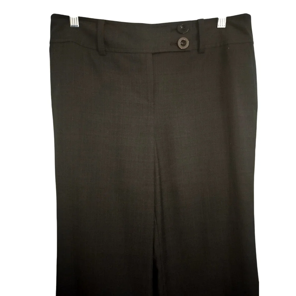 Ann Taylor Dress Pants Traditional Fit Bootcut Pinstriped Smoke Gray Womens 10P - Image 7