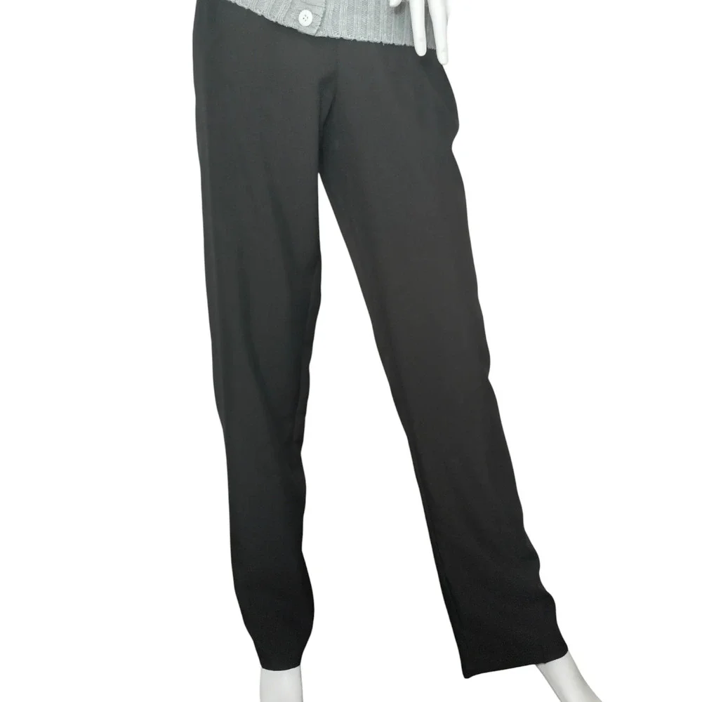 Unbranded Dress Pants Straight Leg Flat Front Trousers Black Womens Size 12R