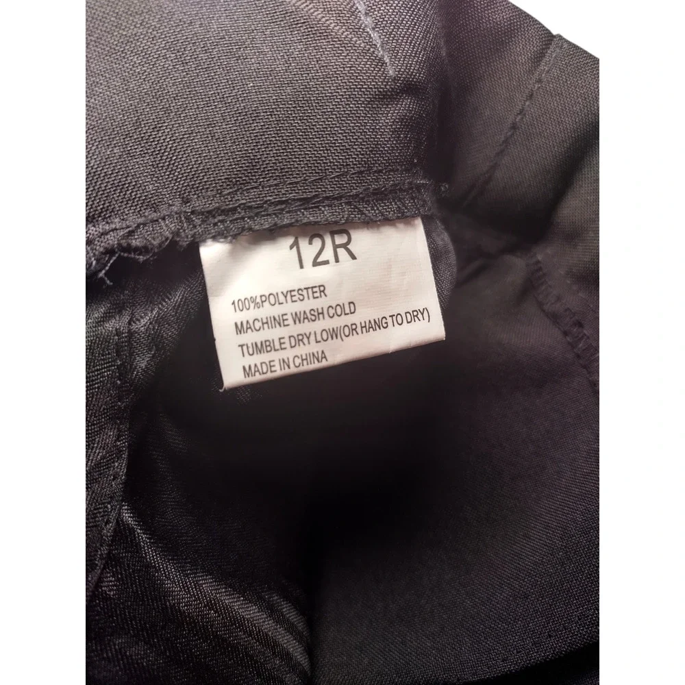 Unbranded Dress Pants Straight Leg Flat Front Trousers Black Womens Size 12R - Image 9