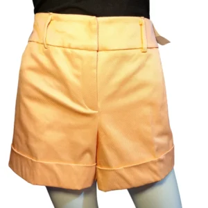 7th Avenue Design Studio New York & Company Womens Mid-waist Trouser Shorts Orange 12