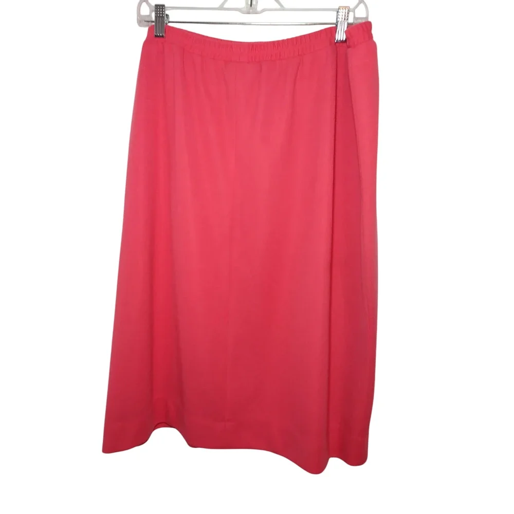Henry Lee Coordinates Pencil Skirt Pull On Knee Length Pink Womens Size 20W - Image 2