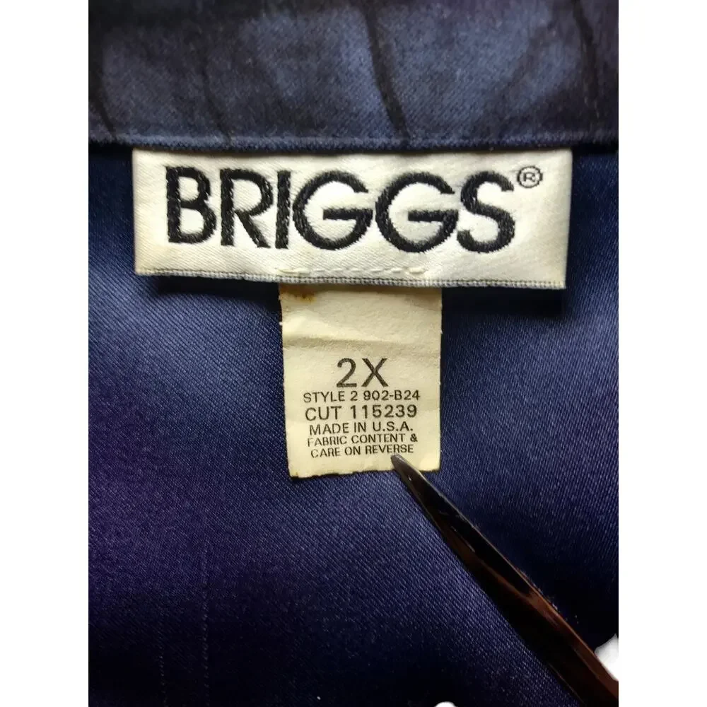 BRIGGS Blazer Jacket Shoulder Pads Croc Animal Print Black Blue Womens Size 2X - Image 11