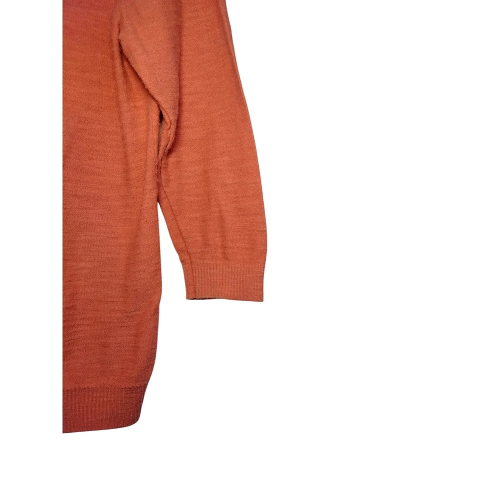 Ann Taylor LOFT Cardigan Sweater Button Front Crop Knit Peachy Orange Womens PS - Image 8