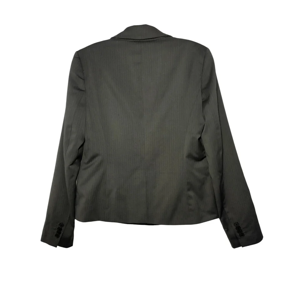 Ann Taylor Womens Long Sleeves Double Breasted Blazer Jacket Gray Size 6 - Image 7