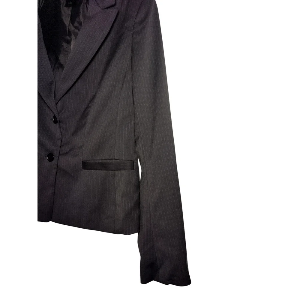 Ann Taylor Womens Long Sleeves Double Breasted Blazer Jacket Gray Size 6 - Image 5