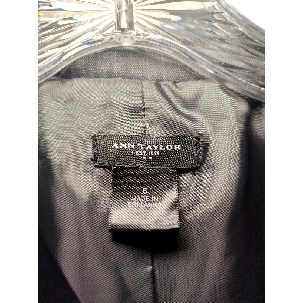 Ann Taylor Womens Long Sleeves Double Breasted Blazer Jacket Gray Size 6 - Image 12