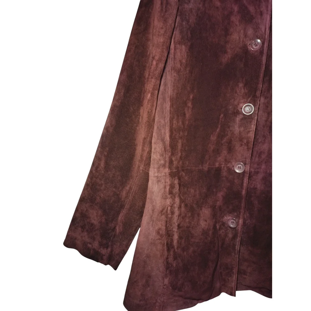Bernardo Womens Long Sleeve Basic Button Down Blazer Reddish Brown Size Medium - Image 4