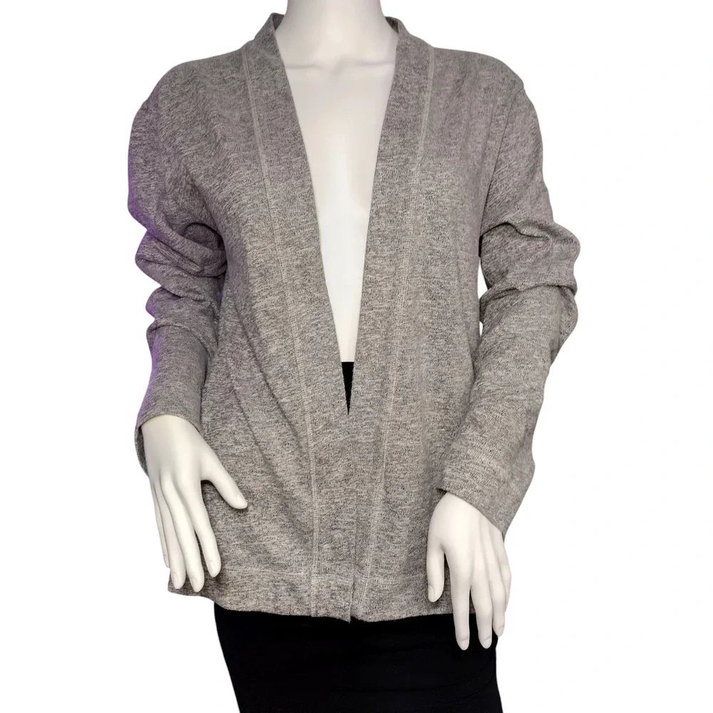 Divided by H&M Womens Light Heather Gray Open Front Cardigan Long Sleeve Sweater Medium